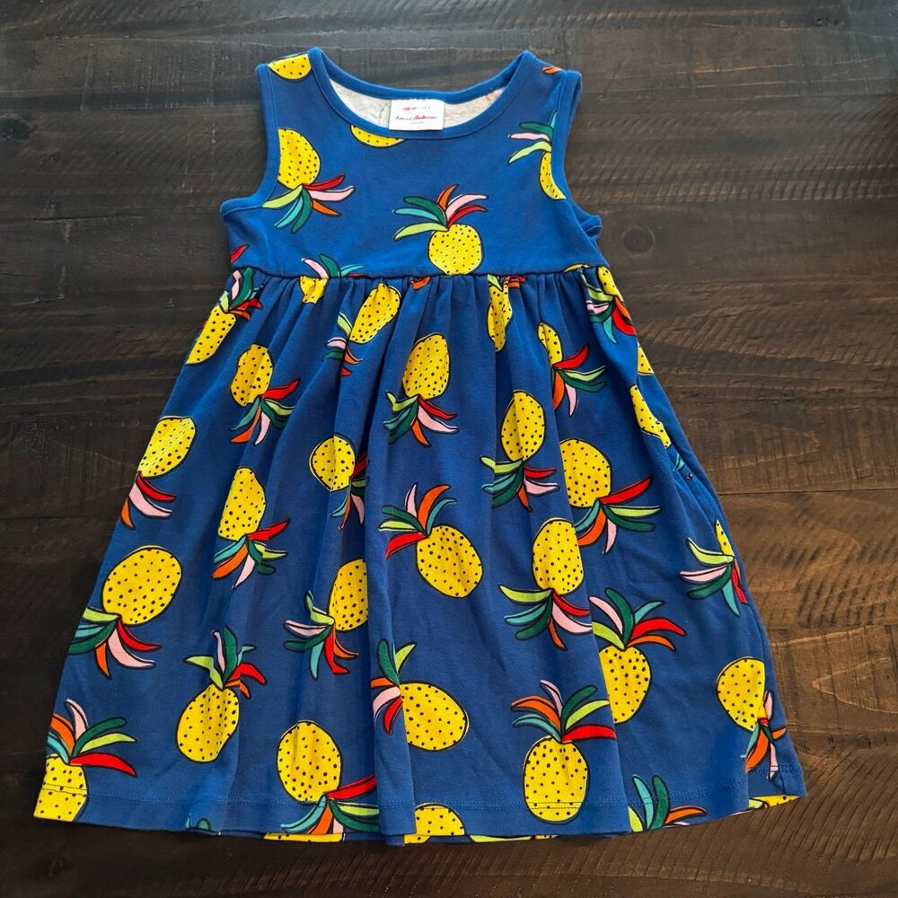 Hanna Andersson Chasing Summer Play Dress Tropical Fruit Print Girls 4